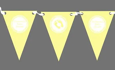 Polkadot Yellow Personalised Baby Shower Bunting • £7.99