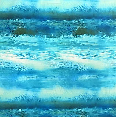 Hoffman – Sea Salt By Mckenna Ryan – Natural Elements – Turquoise Fabric BTY • $13.45