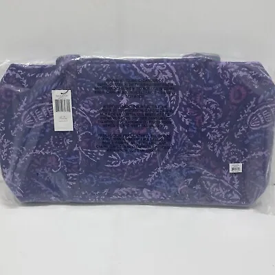 Vera Bradley Large Traveler Duffel Bag In Paisley Amethyst NWT • $64.99