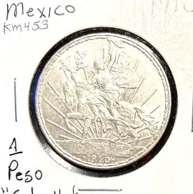 Mexico 1910 Caballito Peso KM 453 Very Choice BU • $550