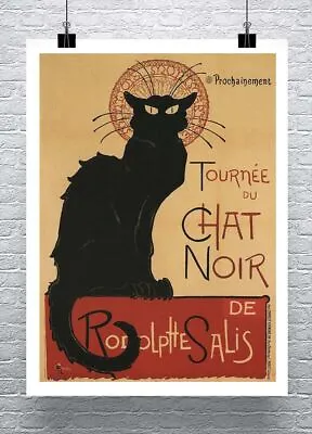 Tournee Du Chat Noir The Black Cat Vintage Poster Giclee Print On Canvas • $25.55