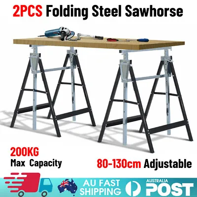 $72.88 • Buy 2X Scaffolding Trestles Building Handyman Works Scaffold Saw Horse Bench 200kg