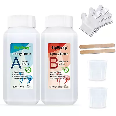 £11.40 • Buy Epoxy Resin Clear Crystal Coating Kit 240ml/8.8oz - 2 Part Casting Resin For Cup