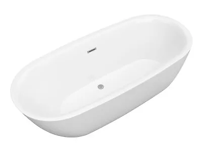 Ami 67 In. Acrylic Flatbottom Freestanding Bathtub In White • $649.99