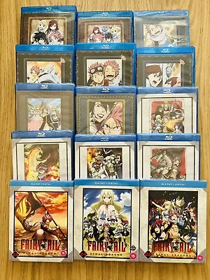 Job Lot Of Anime Blu Ray Fairy Tail Mixed Collection New/sealed & Open • £180