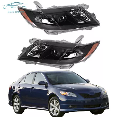 L&R Projector Headlights For 2007-2009 Toyota Camry 2.4L Black Headlamp Assembly • $69.98