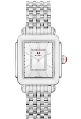 Michele Deco Stainless Steel Sunray Diamond Dial Women's Watch MW06I00A0963 • $1049.99