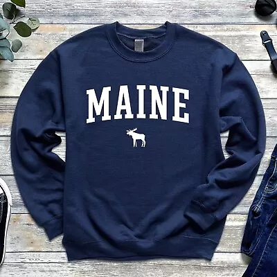 Maine Sweatshirt | Maine Classic Crewneck Sweatshirt • $40.50