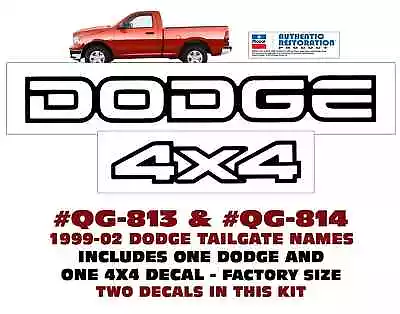 Qg-813 & Qg-814 1999 2000 2001 2002 Dodge Ram - Dodge & 4x4 - Tailgate Names • $52.85