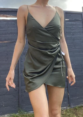 £9.99 • Buy ❤️ Top Shop Strappy Wrap Dress Slip Cami Silky Cocktail Christmas Party Nye ❤️