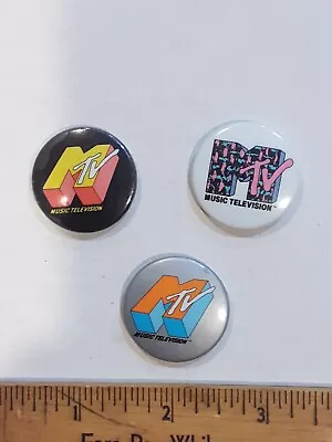 Lot Of 3 Vintage Mtv Buttons • $4.99