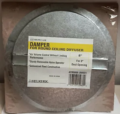 SELKIRK DAMPER FOR ROUND CEILING DIFFUSER 8'' Duct Opening - New In Package ** • $20