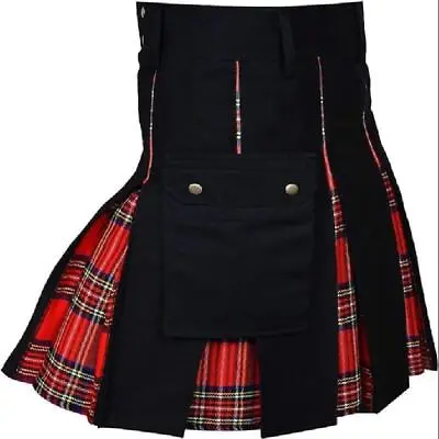 Kilts Men's Utility Kilt For Men Modern Hybrid Cotton & Tartan Kilts Scottish • $24.80