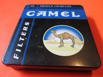 Vintage Tobacco Camel Filters  Metal Cigarette Case Box Tin Reynolds Usa • $8