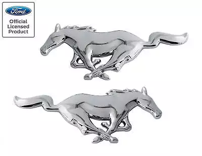 Ford Mustang Running Horse Pony 4  Chrome Fender Door Trunk Dash Emblems Pair • $19.95