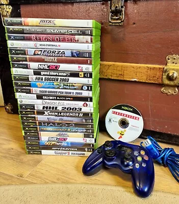 Xbox + Xbox 360 Games Lot + Controller Bundle 24 Games Untested Call Of Duty GTA • $29.08