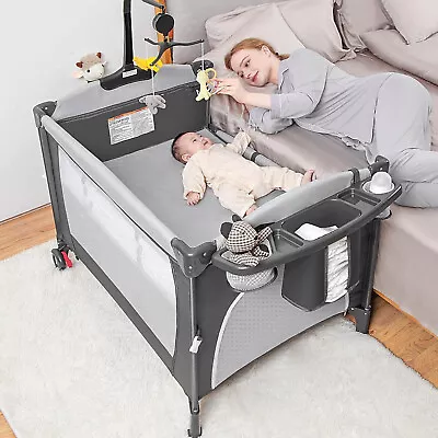 Baby Bassinet Bedside Sleeper5 In-1 Pack And Play Portable Crib For BabyMultif • $181.25