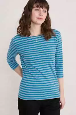 £17.96 • Buy Seasalt Women's - Blue Sailor Top (GOTS) - Regular - Mini Cornish Seascape Shore