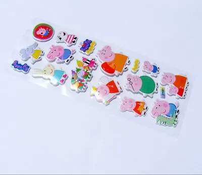 4 X SHTS DIFFERENT STYLES KIDS 3D PUFFY REUSABLE SCRAP BOOK STICKERS PEPPA PIG • £2.80
