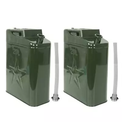 2PCS Jerry Can 5 Gallon 20L Can Metal Tank Emergency Backup Off-road • $59.53