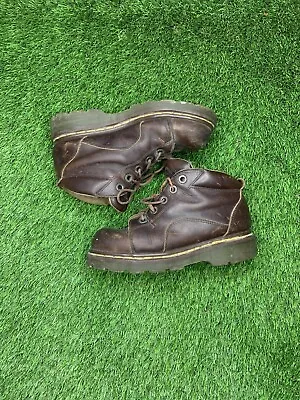 VTG Doc Martens 1460 Brown Leather Boots Size 4 UK Women’s 6 US Made In England • $30