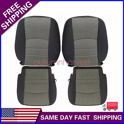 For 2009-2012 Dodge Ram 1500 2500 3500 Driver Passenger Cloth Seat Cover Gray • $20.19