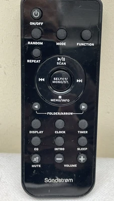£15 • Buy GENUINE SANDSTROM REMOTE CONTROL FOR SANDSTROM  SHFJMC11 DAB Micro System