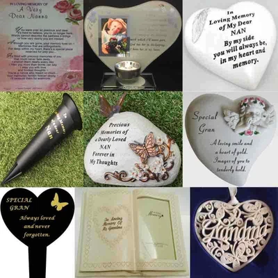 £4.99 • Buy Nan Grandma Grave Memorial Plaque Frame Stake Vase Ornament Remembrance Item