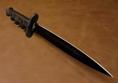 Combat Commander V42 Tactical Assassins Stiletto Dagger Knife W/Leather Sheath • $39.73
