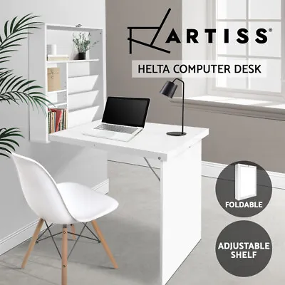 $98.95 • Buy Artiss Computer Desk Office Desk Foldable Wall Mount Study Table Storage
