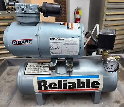 😎 Gast 1/6 Hp Vacuum Pump 115 Vac 1725 Rpm 1.3 Cfm 100 Psig 1hab-11t-m100x • $269.99