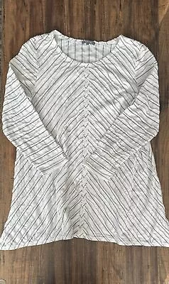 Habitat Clothes To Live In Striped Asymmetrical Long Sleeve Cotton Tunic Size S • $25