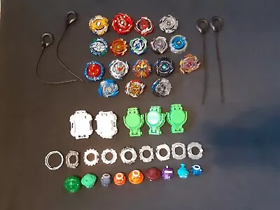 Nice Lot Of Beyblade  Spinners Metal Pieces Ripcords Launchers • $5