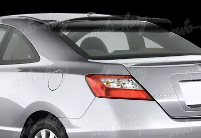 Fit 06-11 Honda Civic 2dr Coupe Black Abs Rear Window Roof Visor Spoiler Wing • $48.24