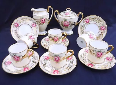 £175 • Buy Aynsley Roses Gilded Coffee Set 1930's