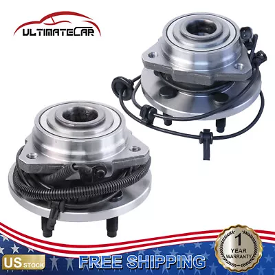 Set 2 Front Wheel Hub Bearing W/ ABS For 2002-2007 Jeep Liberty 513176 513177 • $66.96