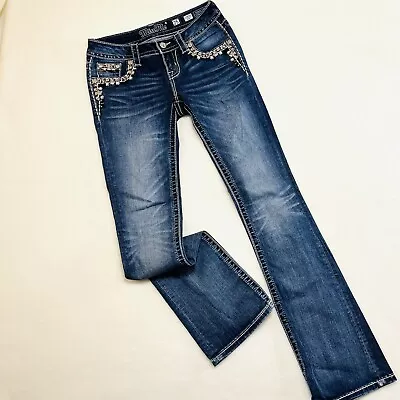 Miss Me Signature Boot Cut Jeans. Size 25. Bling. Denim.  • $21