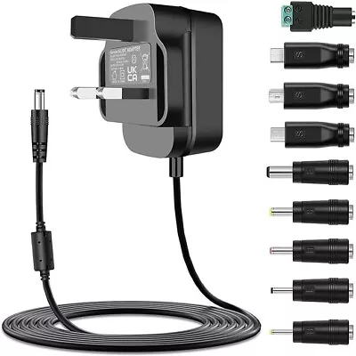 5V 3A Switching Power Supply Adapter AC 100V-240V To DC 5V With 9 Adaptors • £5.99