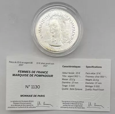 2017 Silver 90% Monnaie De Paris 10 Euro 1751 L’Encyclopedie • $50