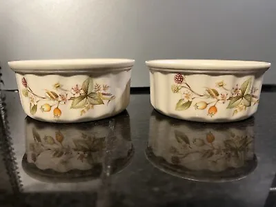 Vintage Marks And Spencer Harvest Pattern Ceramic Individual Ramekins X2 • £5