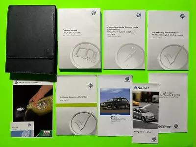 2017 VW GOLF / GOLF GTI / GOLF R Factory Owners Manual Set W/ NAV & Case *OEM* • $49.95