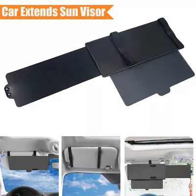 Adjustable Car Sun Visor Extension Extender Driving Front Window Sunshade Black • $18.85