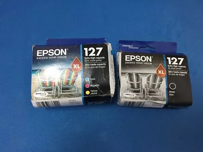  Epson 127 XL Black & Color Ink Set New Genuine Epson  • $44.99