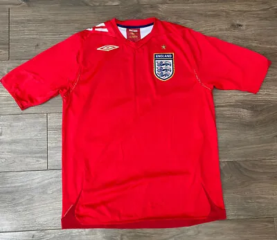 £10 • Buy UMBRO England World Cup Away Football Shirt 2006 Kick Off 2008 Full Time Sz L