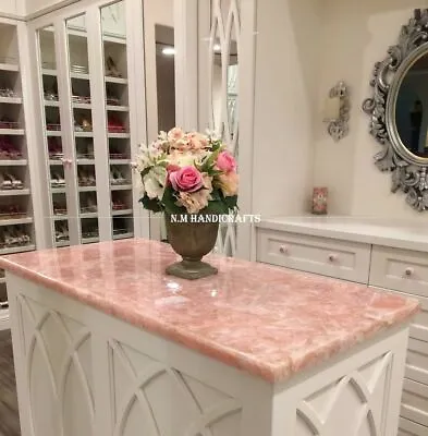Pink Rose Quartz Dining Table Rose Quartz Coffee Table Rose Quartz Counter Top • $399