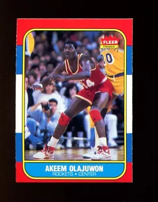 1986 Fleer Akeem Olajuwon RC #82 Set Break • $74.99