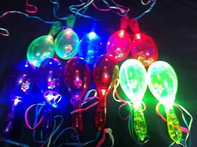 Light Up 4pcs Maracas Flashing LED Blinking Musical Toy Birthday Party Favors • $12.99