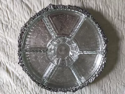 Vintage Sheridan Silver Plate Cake Stand 1950's   • $60