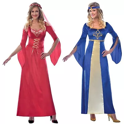 Medieval Costume Dress Women Renaissance Tudor Medieval Maiden Plus Size Adult • $22.39