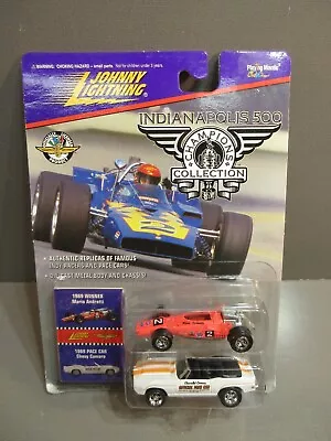 Johnny Lightning Indy 500 1969 Winner Mario Andretti + Chevy Camaro Pace Car • $6.56